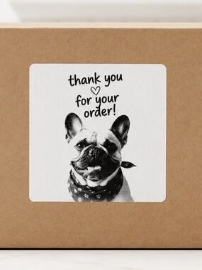 French Bulldog Thank You Stickers-100ct.